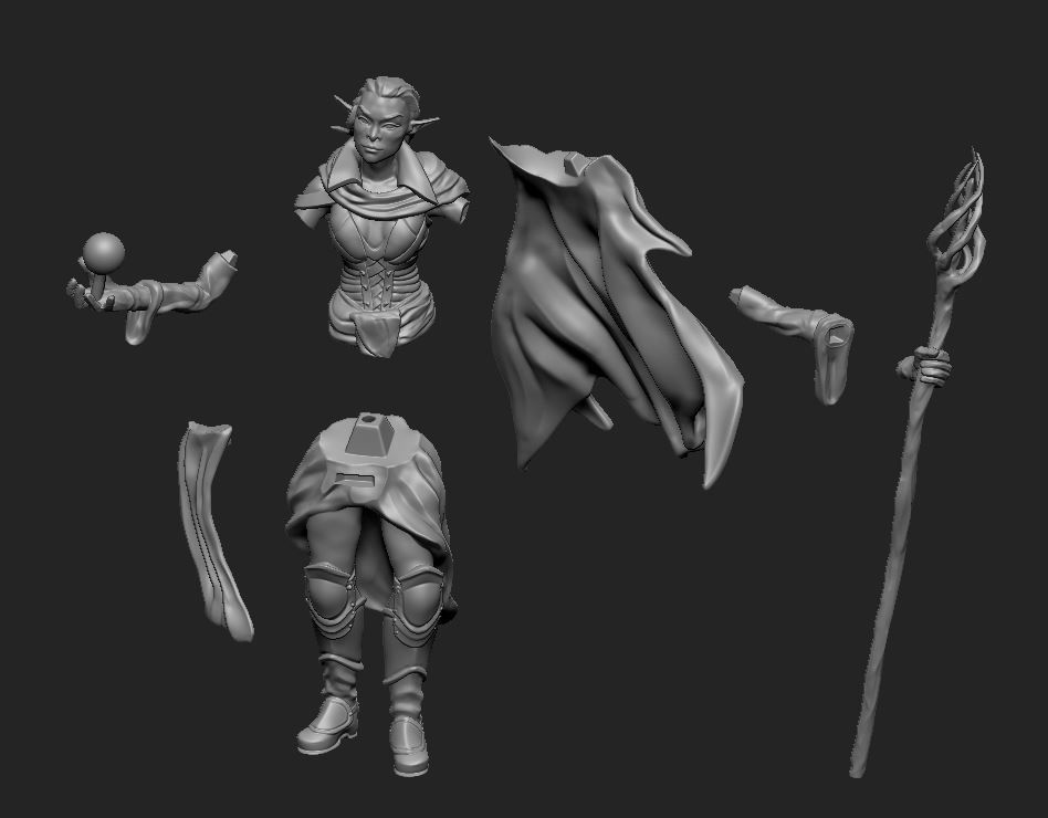 Mage Elf 3D print model 3D print model_1