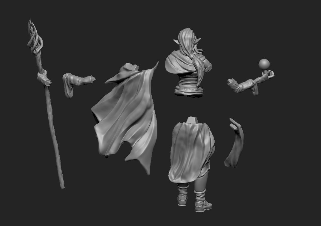 Mage Elf 3D print model 3D print model_2