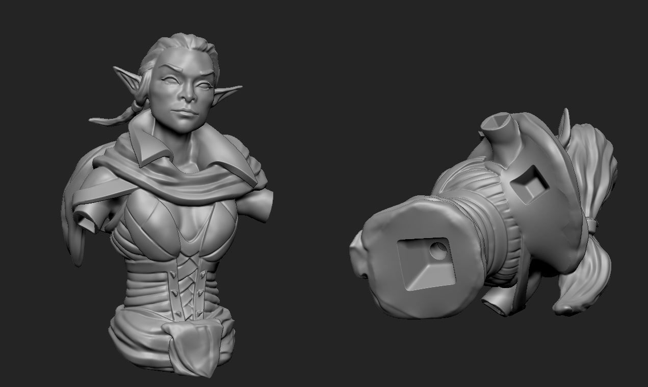 Mage Elf 3D print model 3D print model_3