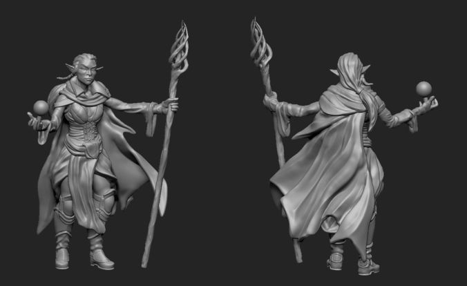 Mage Elf 3D print model 3D print model