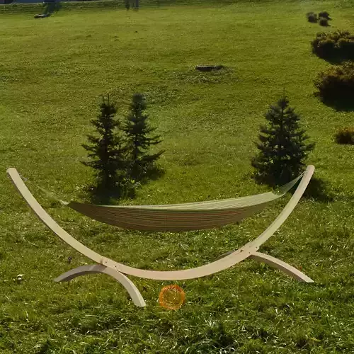Hammock with fancy wooden frame - AR VR ready
