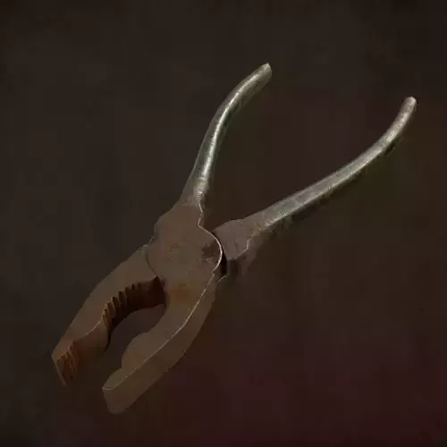 Low poly of old pliers game ready Low-poly 3D model