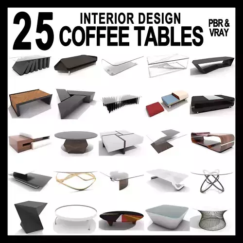 25 Interior Design Coffee Tables Pack