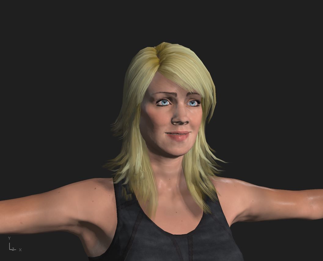 FITNESS GIRL WITH 8 SPORTS AND TWERK ANIMATIONS 3D model_3