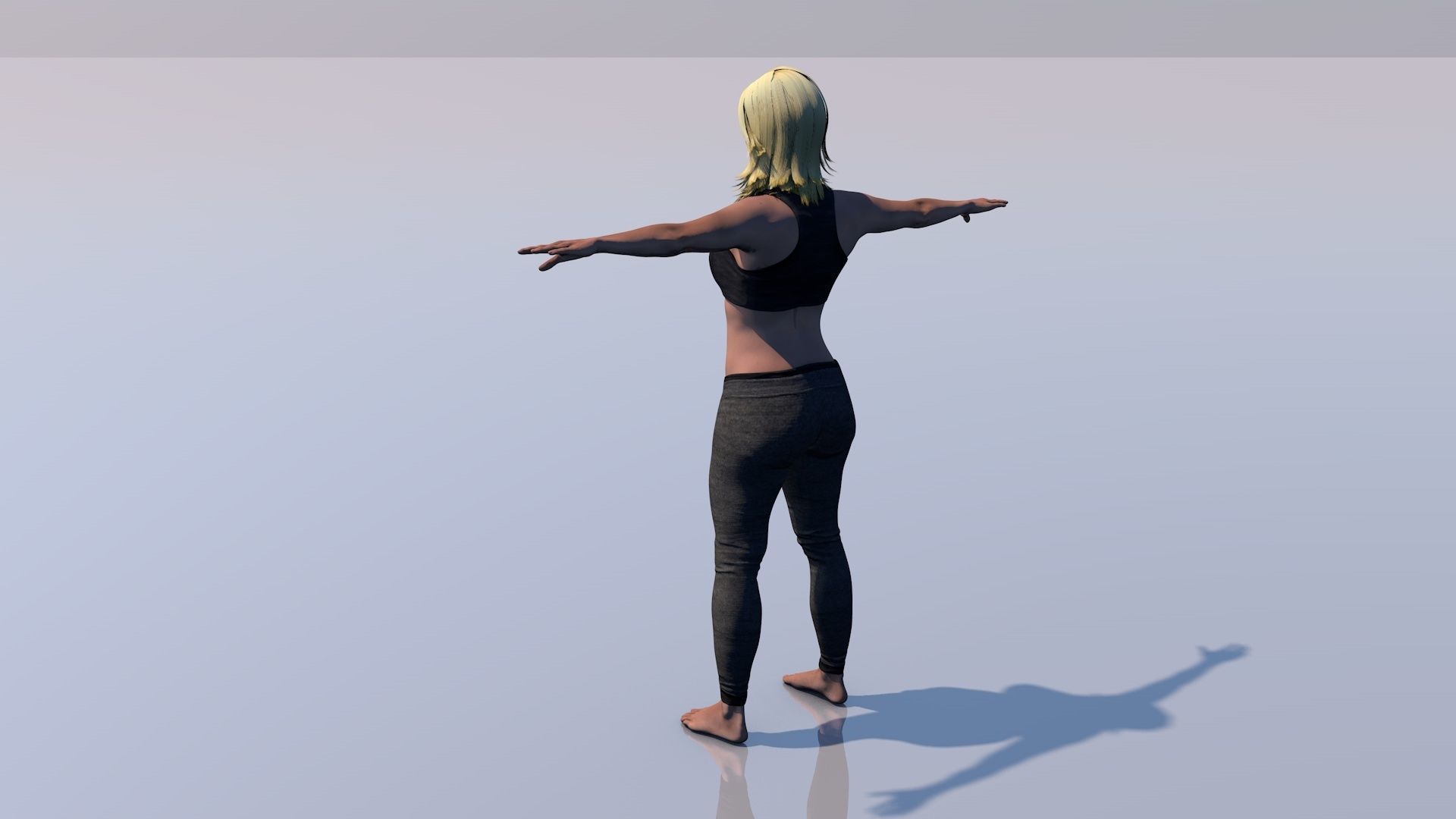 FITNESS GIRL WITH 8 SPORTS AND TWERK ANIMATIONS 3D model_15