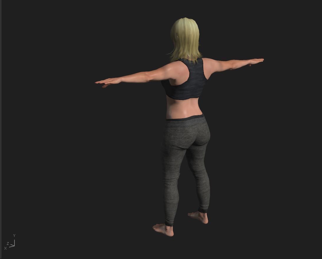 FITNESS GIRL WITH 8 SPORTS AND TWERK ANIMATIONS 3D model_10