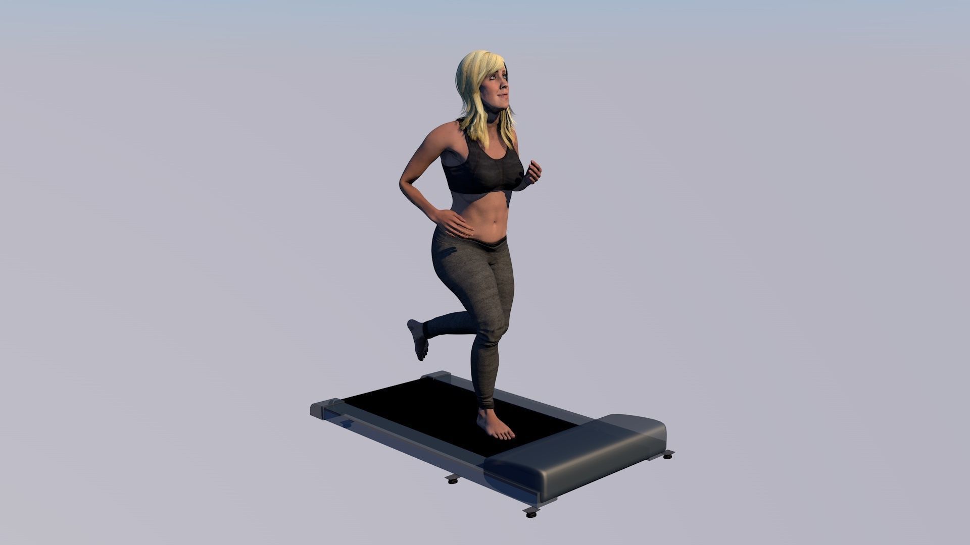 FITNESS GIRL WITH 8 SPORTS AND TWERK ANIMATIONS 3D model_2