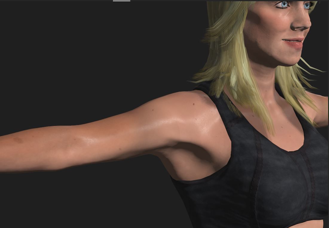 FITNESS GIRL WITH 8 SPORTS AND TWERK ANIMATIONS 3D model_6