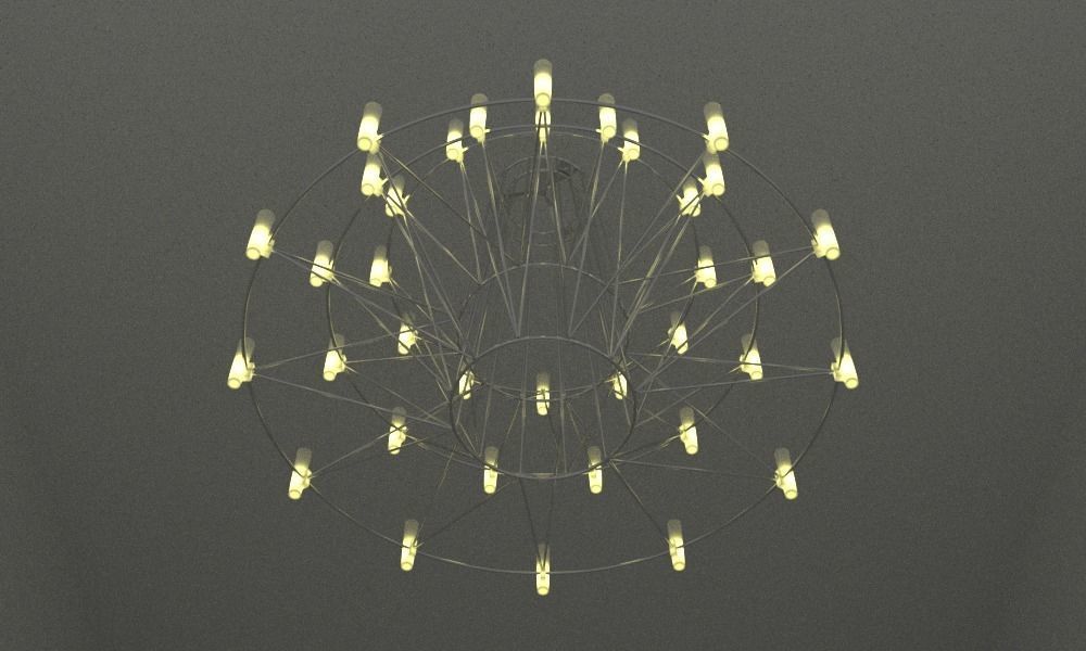 Modern ceiling lamp 3D model_3