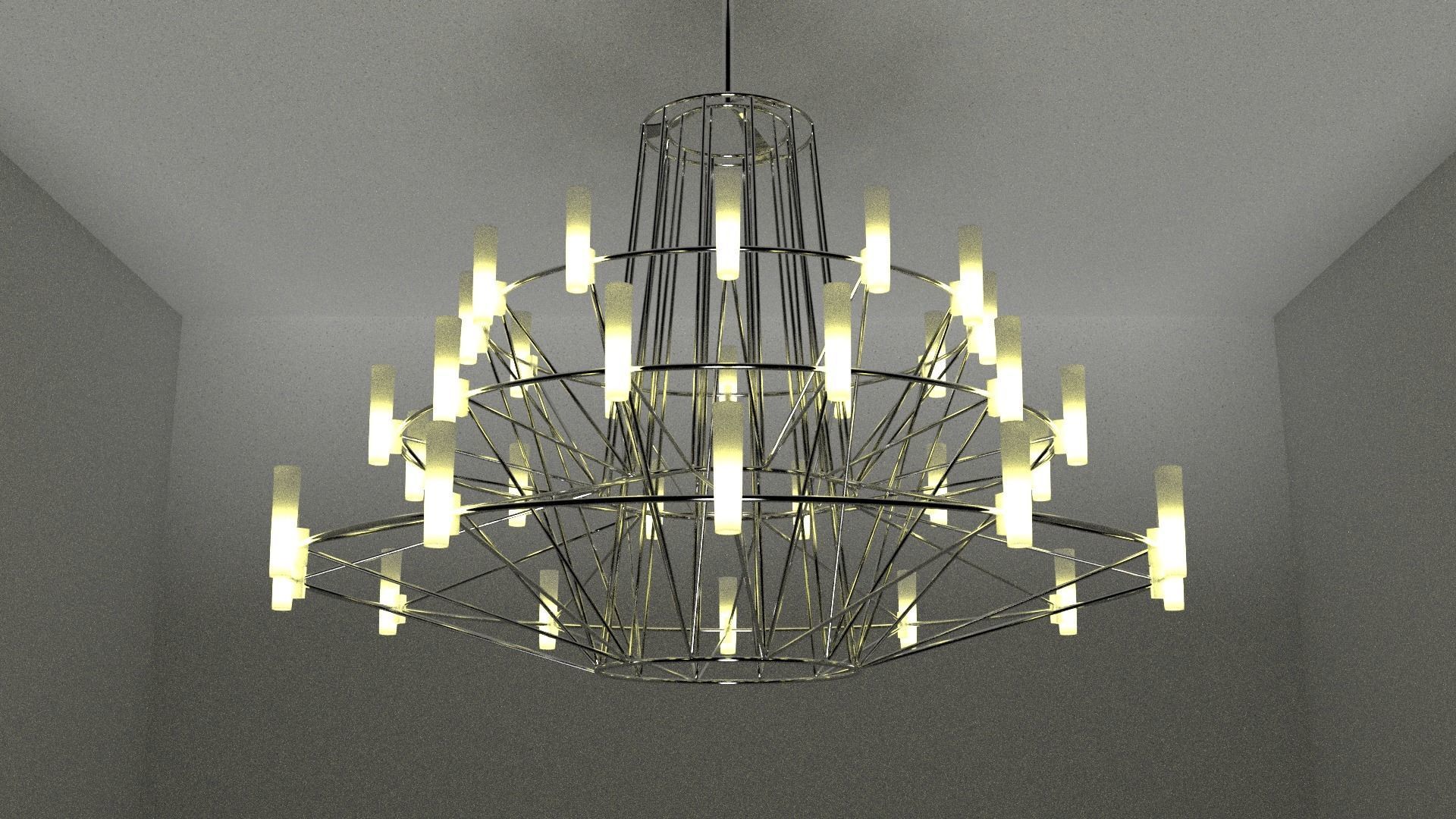 Modern ceiling lamp 3D model_1