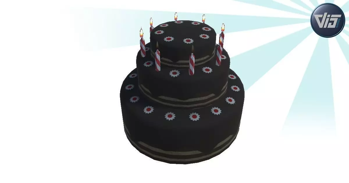 Simple cake Free low-poly 3D model