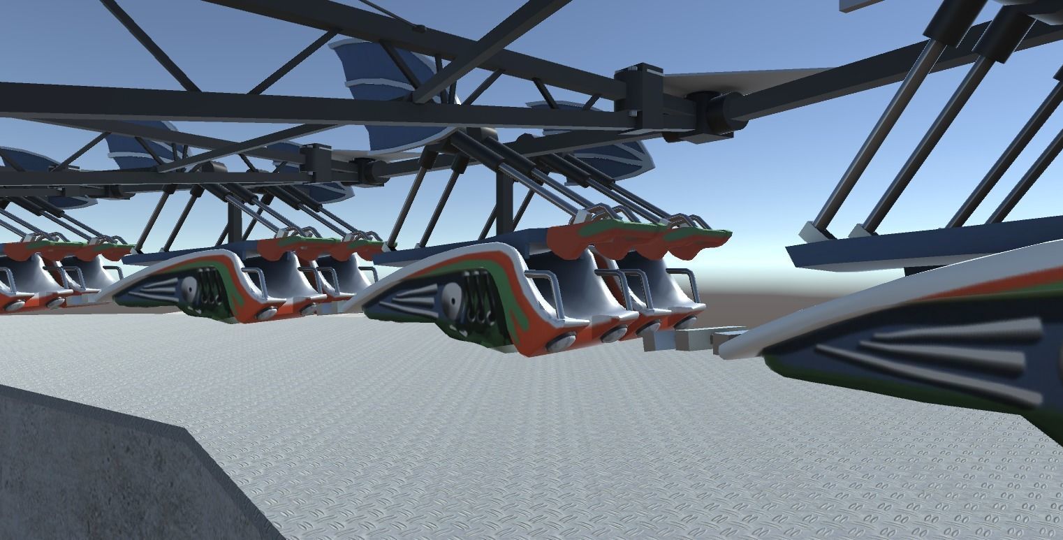 High Detail Fairground Ride 05 - Flyaway Low-poly 3D model_4