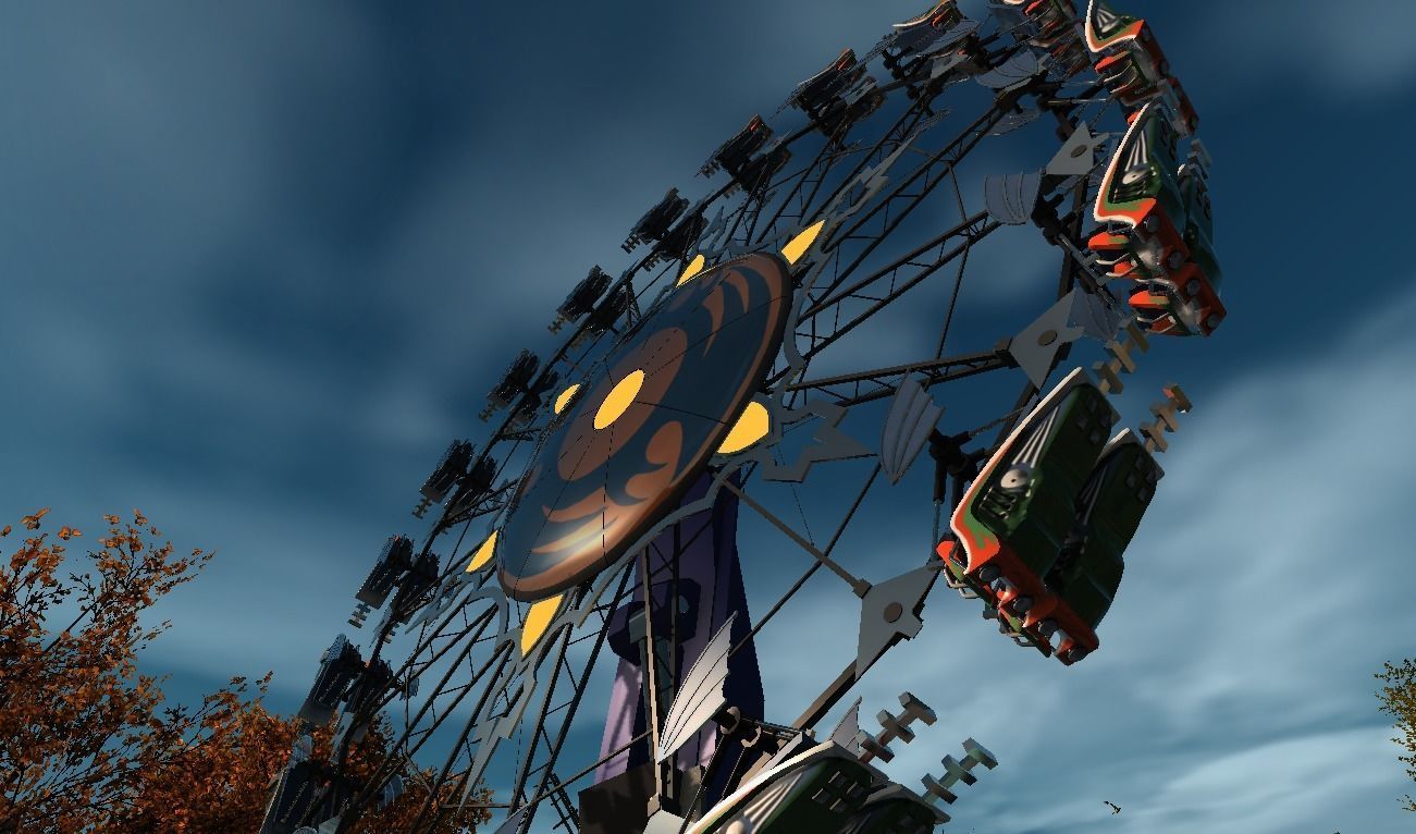 High Detail Fairground Ride 05 - Flyaway Low-poly 3D model_3
