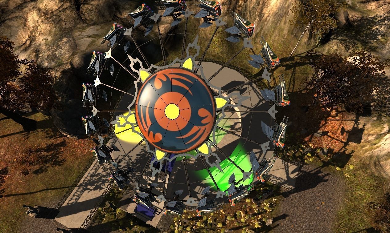 High Detail Fairground Ride 05 - Flyaway Low-poly 3D model_8