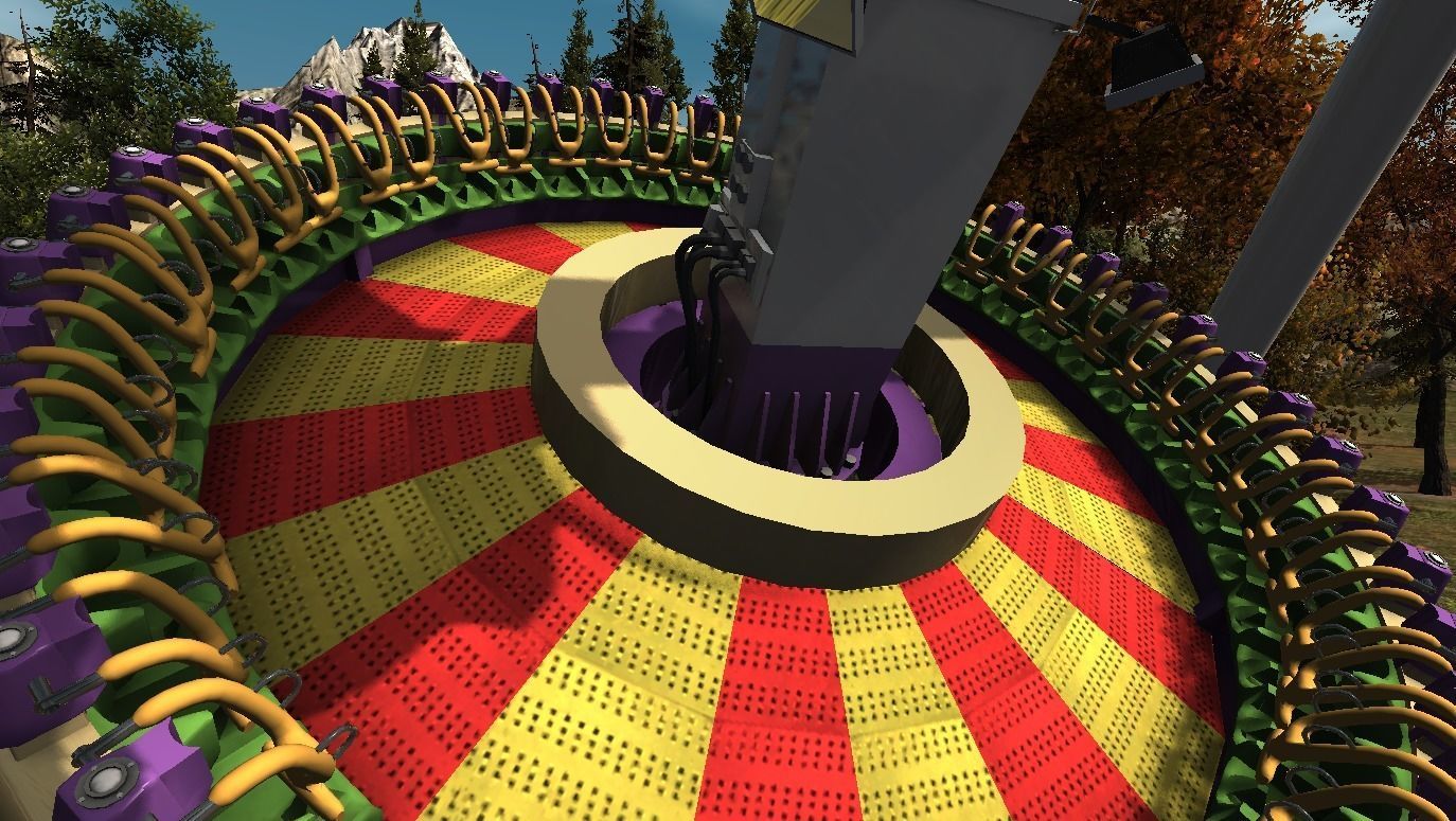 3D model High Detail Fairground Ride 06 - Frisbee VR / AR / low-poly ...