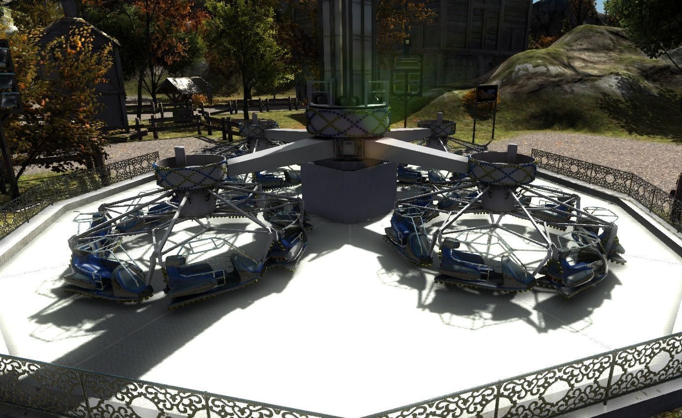 High Detail Fairground Ride 08 - Ikarus Low-poly 3D model_6