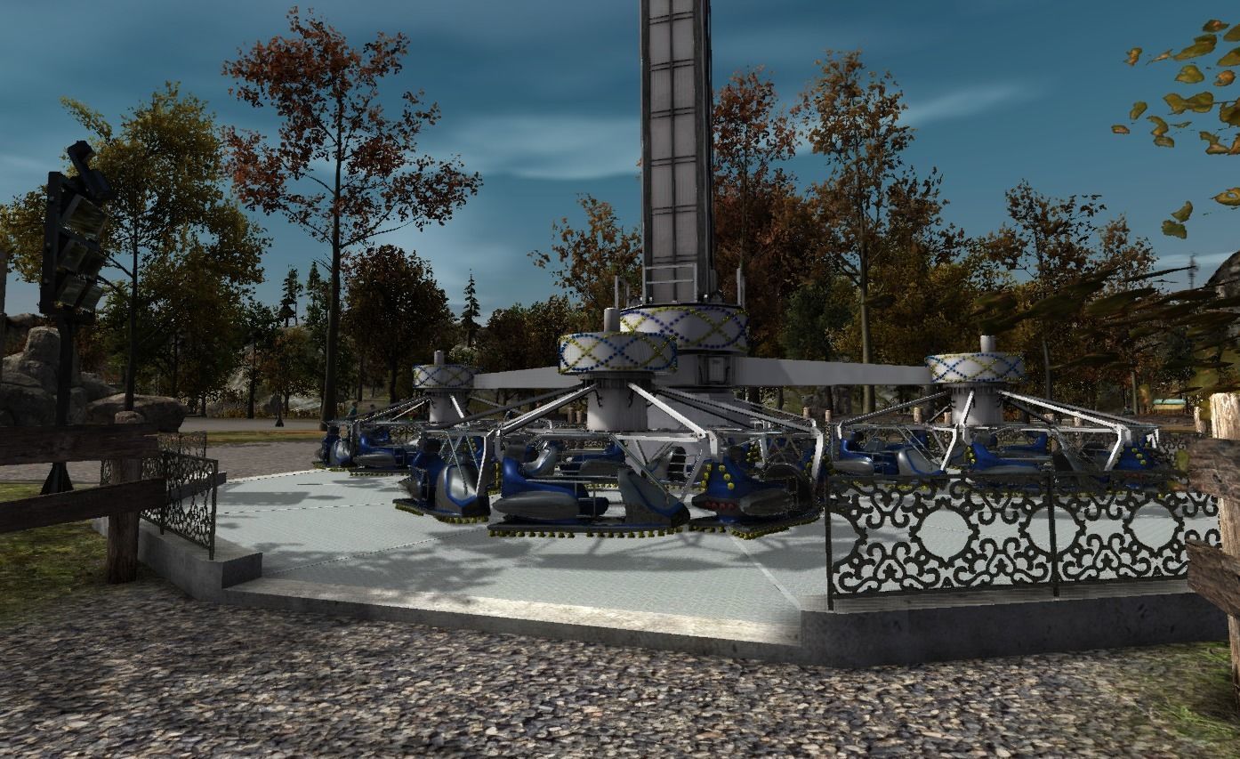 High Detail Fairground Ride 08 - Ikarus Low-poly 3D model_8