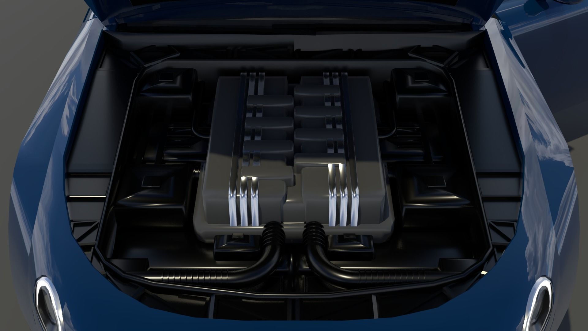 Generic Large 4 Door Sedan Low-poly 3D model_13