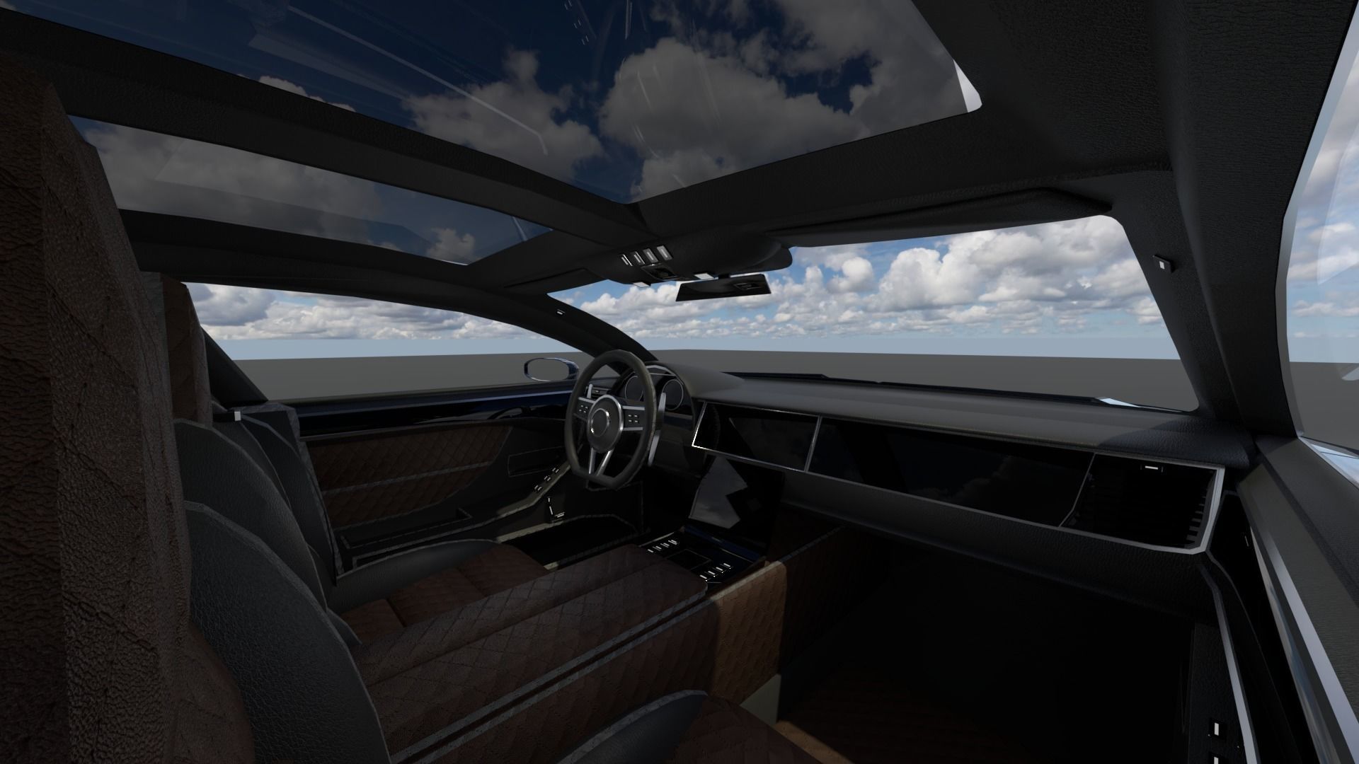 Generic Large 4 Door Sedan Low-poly 3D model_7