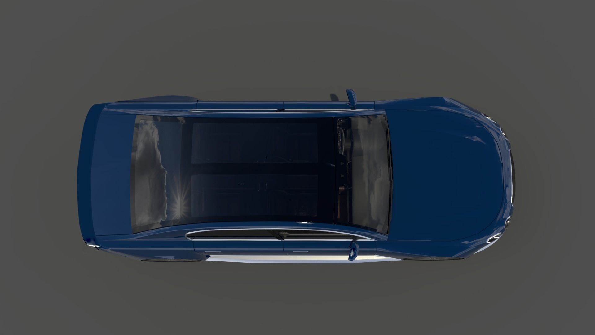 Generic Large 4 Door Sedan Low-poly 3D model_6