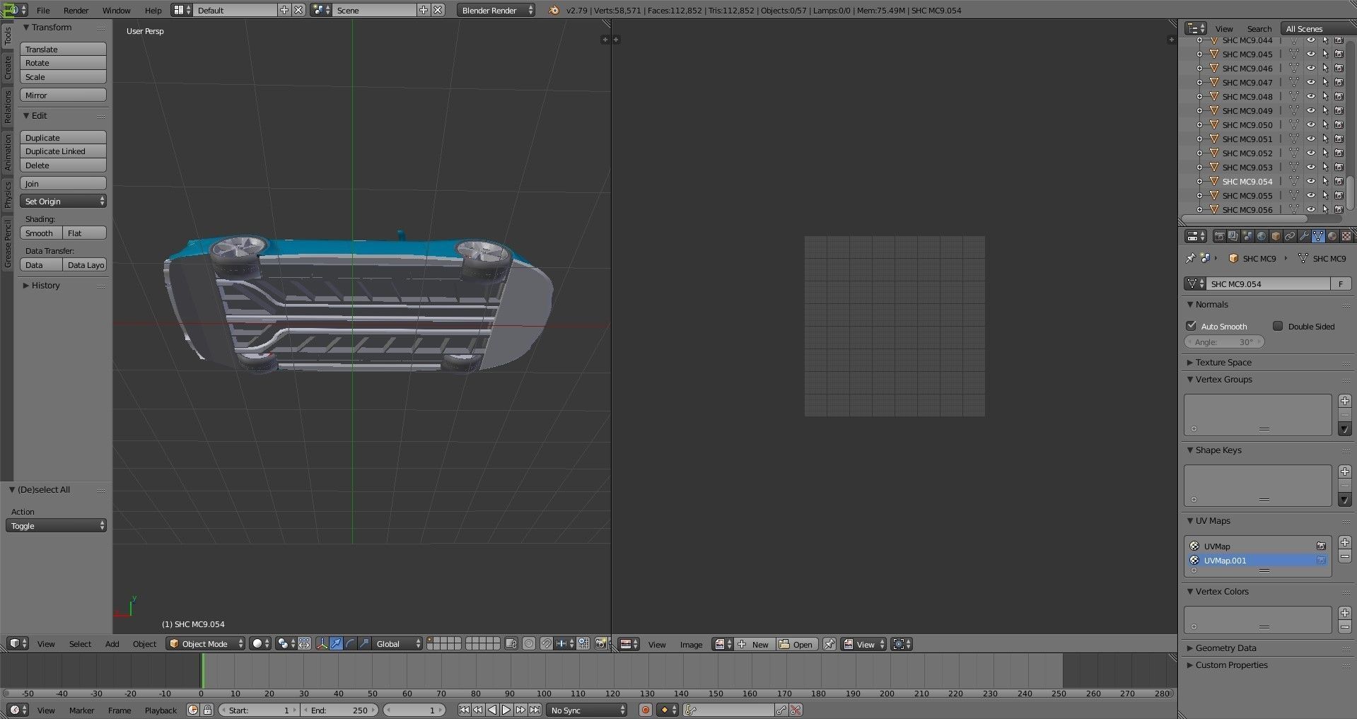 Generic Large 4 Door Sedan Low-poly 3D model_17