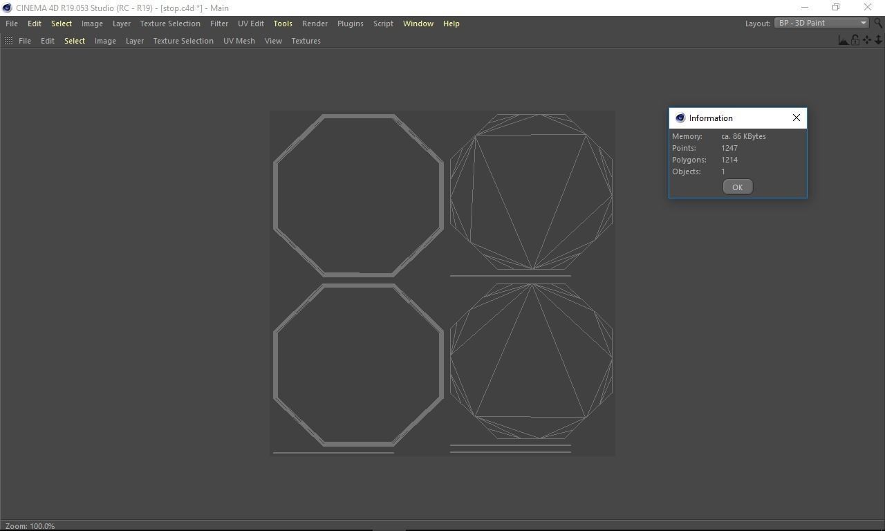 Stop Sign-Low-Poly Free low-poly 3D model_6