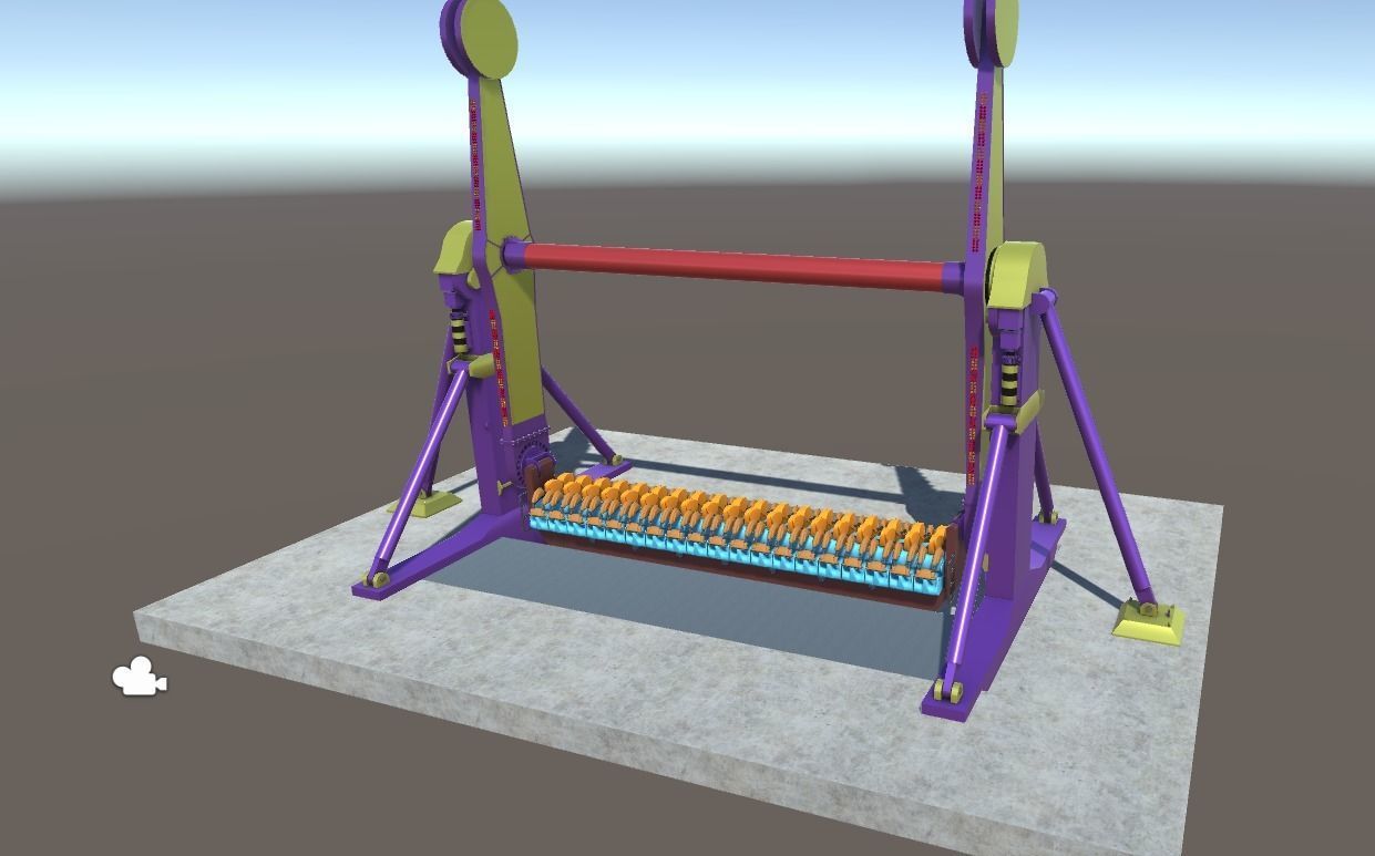 High Detail Fairground Ride 12 - Topspin Low-poly 3D model_1