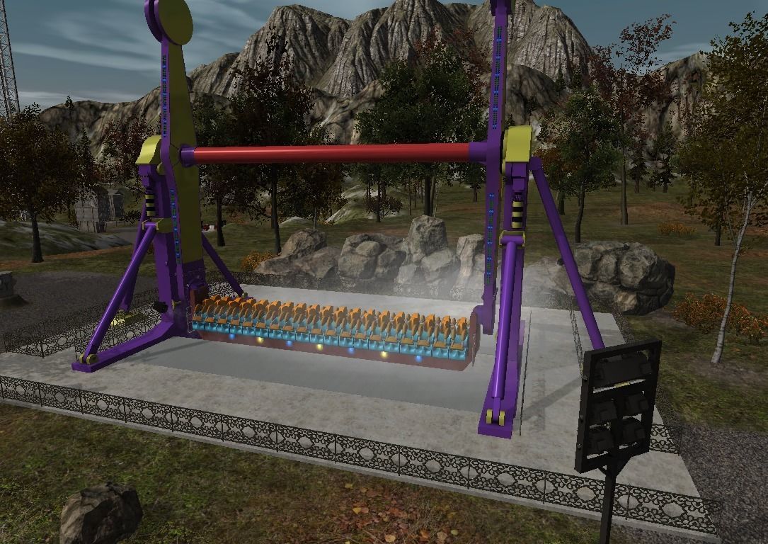 High Detail Fairground Ride 12 - Topspin Low-poly 3D model_3