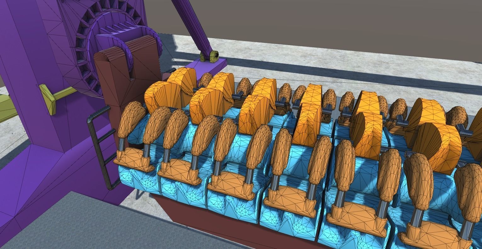 High Detail Fairground Ride 12 - Topspin Low-poly 3D model_4