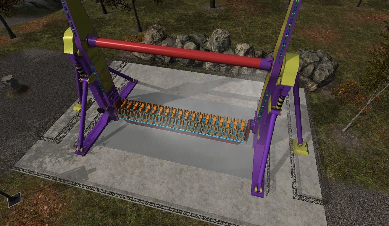 High Detail Fairground Ride 12 - Topspin Low-poly 3D model_6