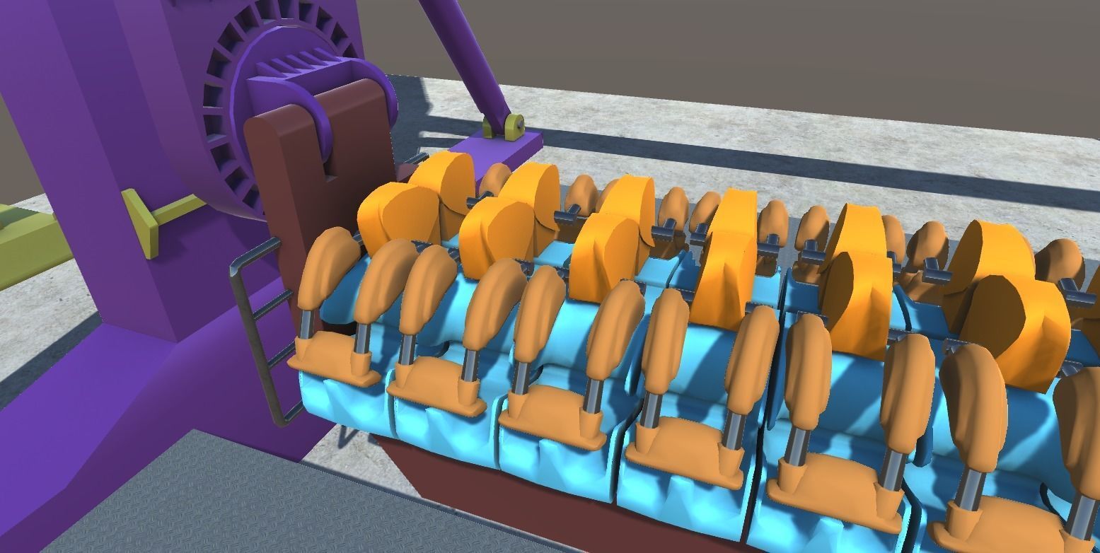 High Detail Fairground Ride 12 - Topspin Low-poly 3D model_5