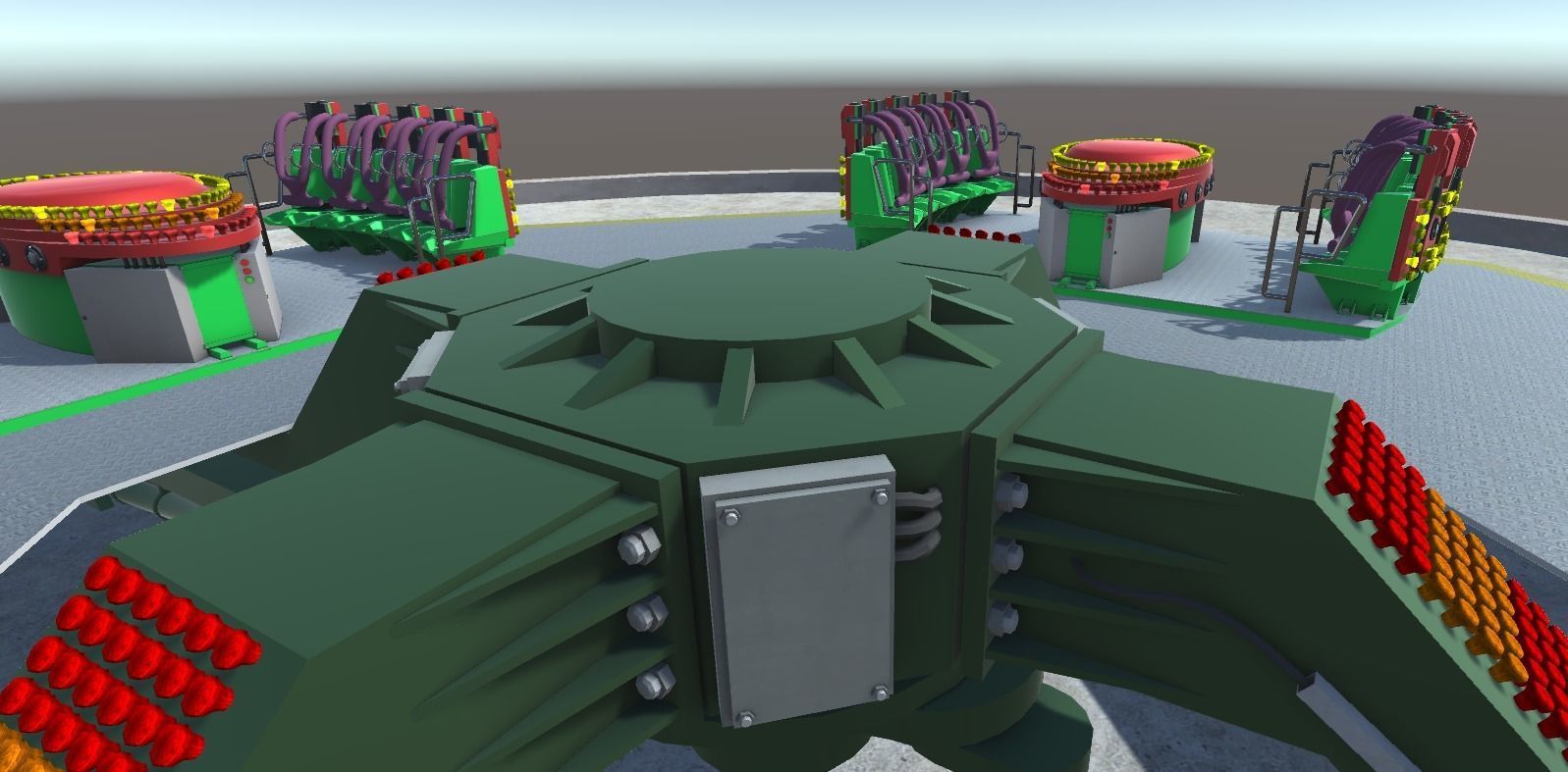 High Detail Fairground Ride 13  - Takeoff Low-poly 3D model_3