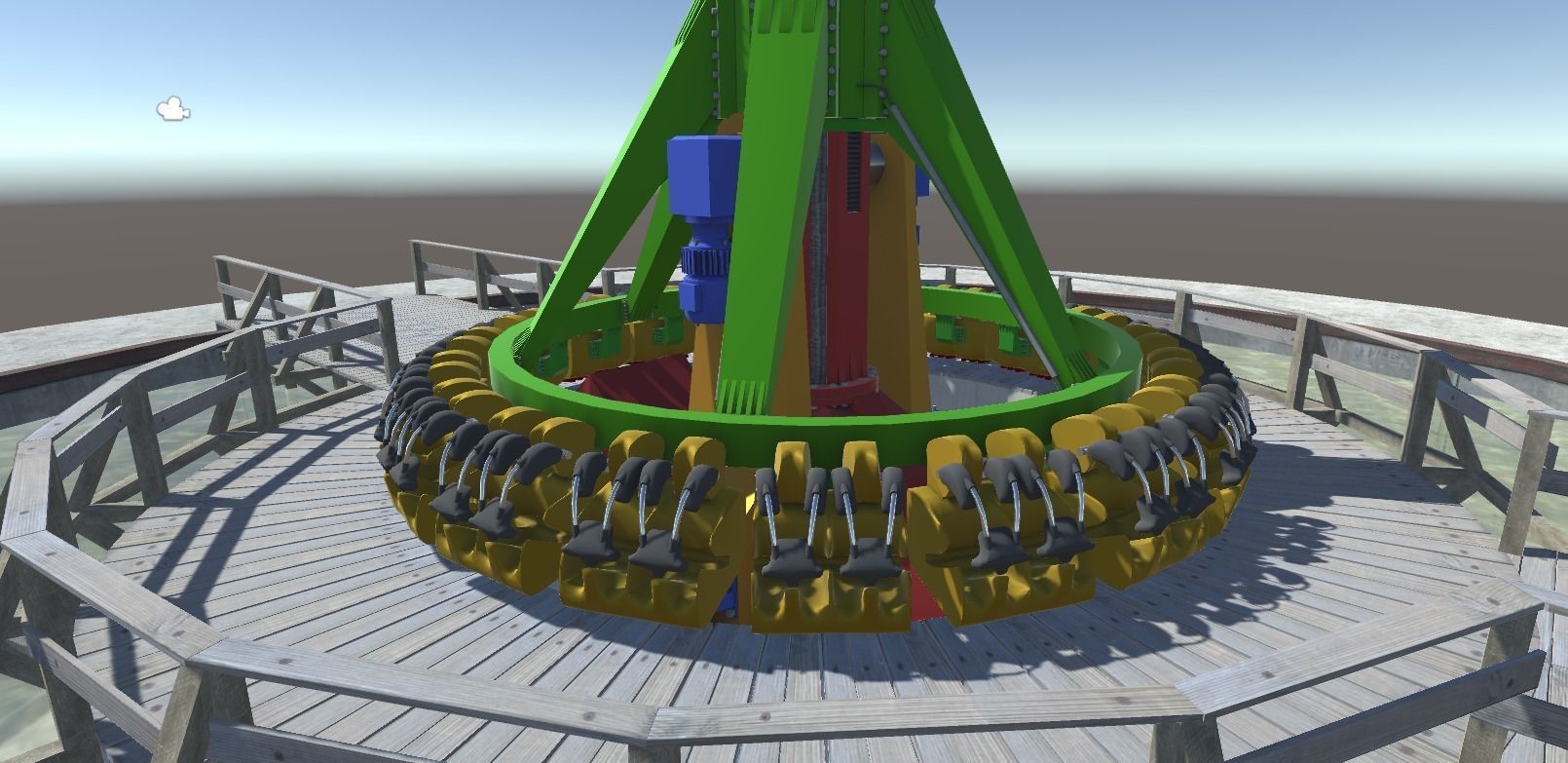 High Detail Fairground Ride 14 - ToppleTower Low-poly 3D model_3