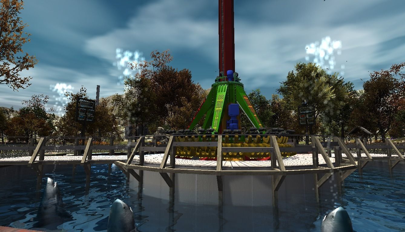 High Detail Fairground Ride 14 - ToppleTower Low-poly 3D model_7