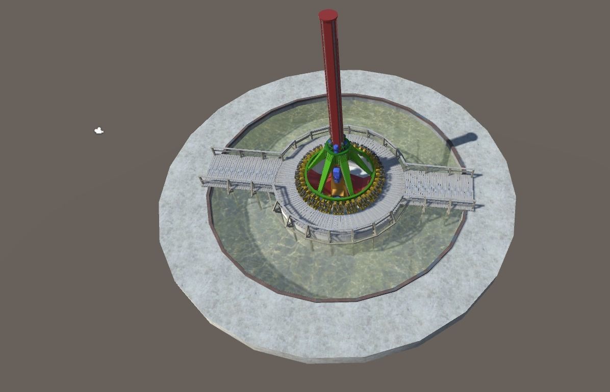 High Detail Fairground Ride 14 - ToppleTower Low-poly 3D model_2