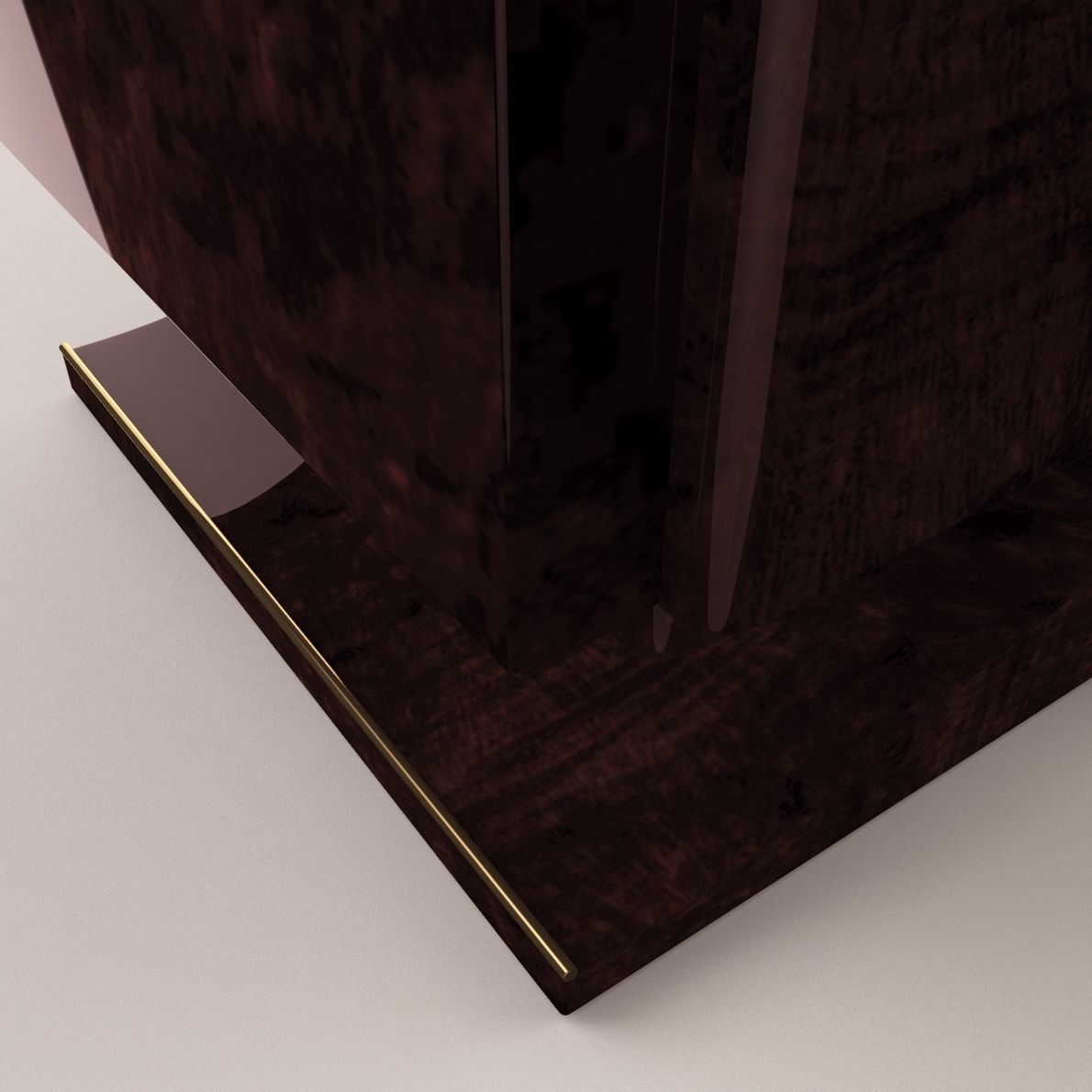 Sideboard with a bar - Art Deco 1920 3D model_2