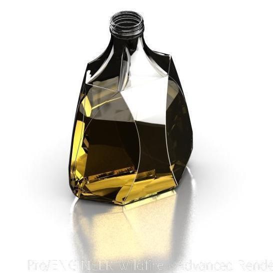 Whiskey bottle Free 3D model_1