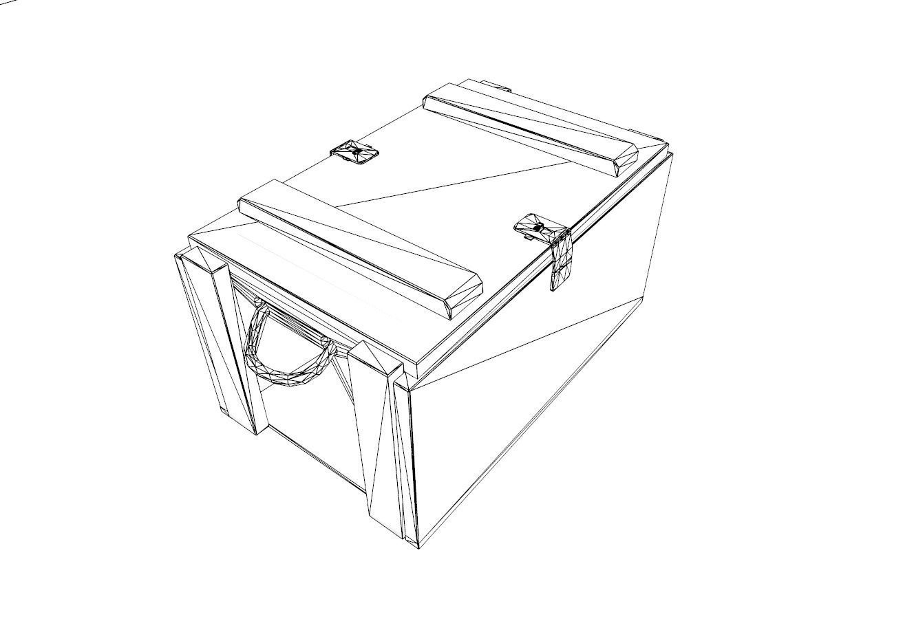 Explosives crate 2 PBR Low-poly 3D model_6