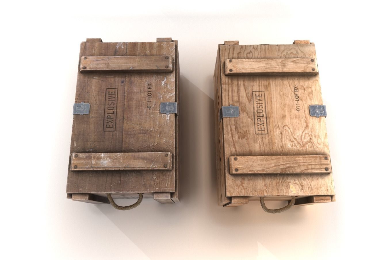 Explosives crate 2 PBR Low-poly 3D model_5