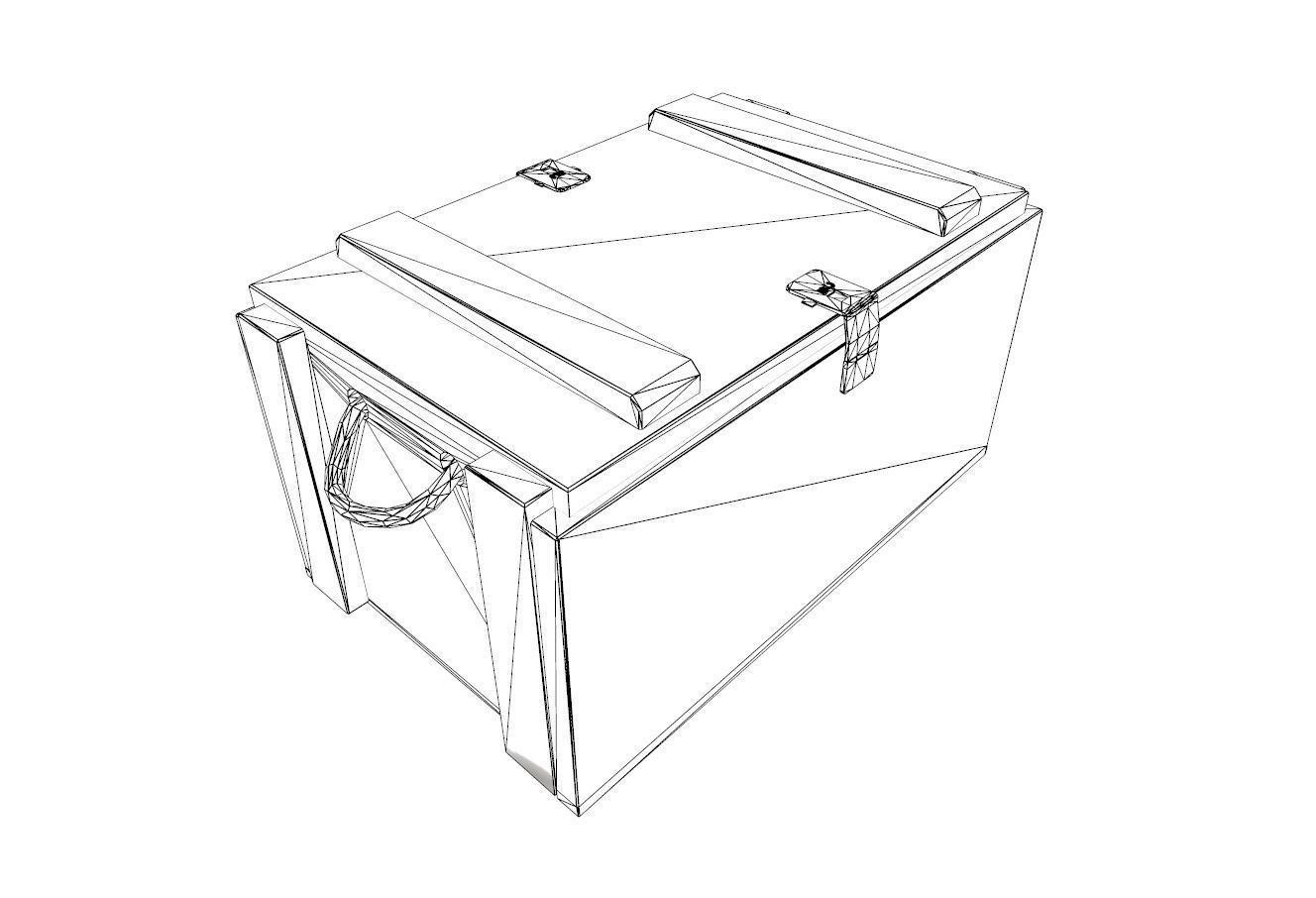 Explosives crate 2 PBR Low-poly 3D model_7