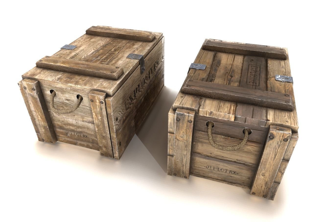 Explosives crate 3 PBR Low-poly 3D model_1