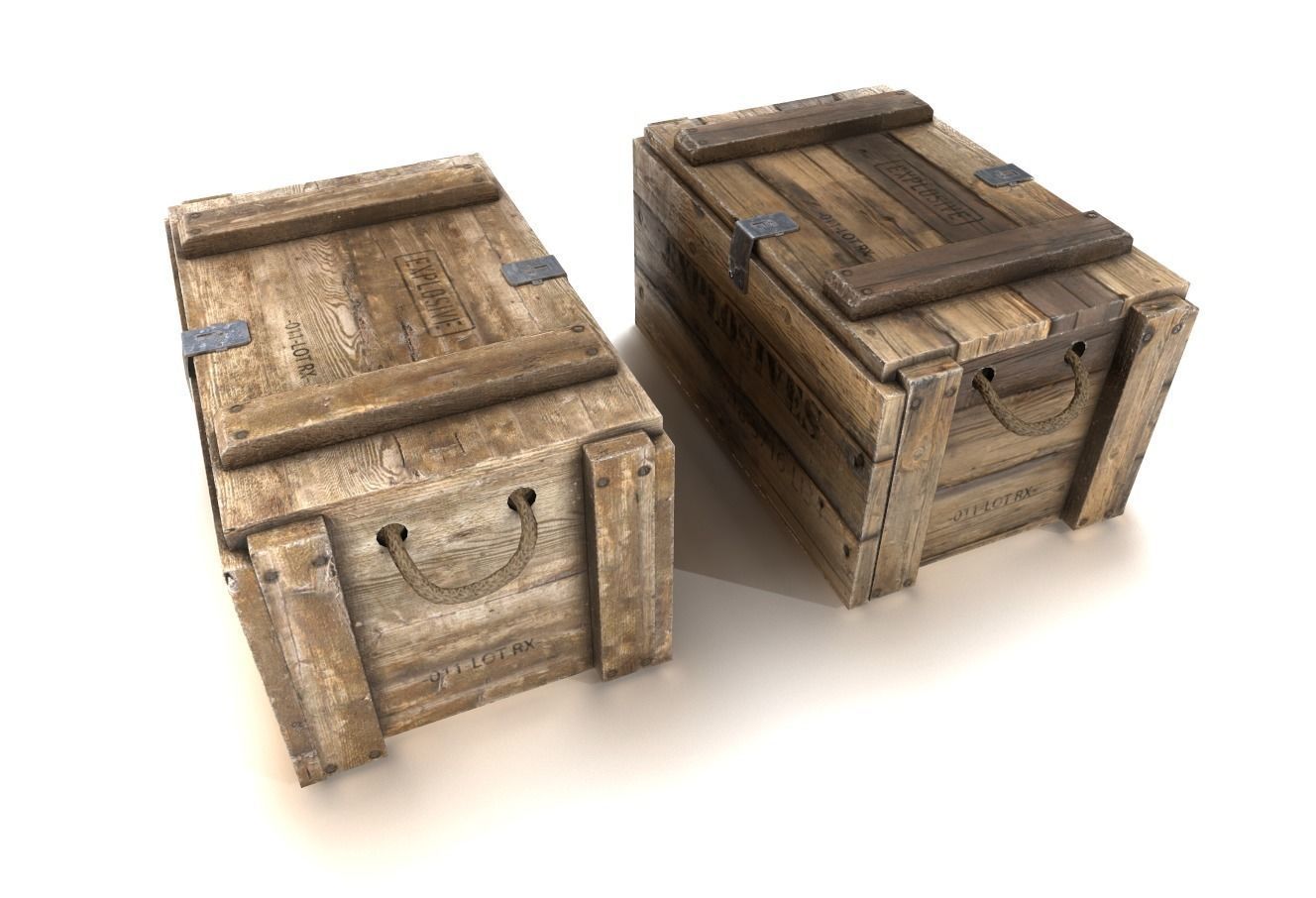 Explosives crate 3 PBR Low-poly 3D model_2