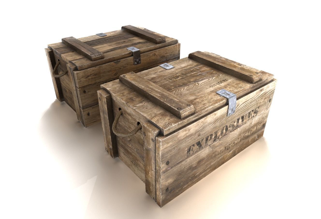 Explosives crate 3 PBR Low-poly 3D model_3