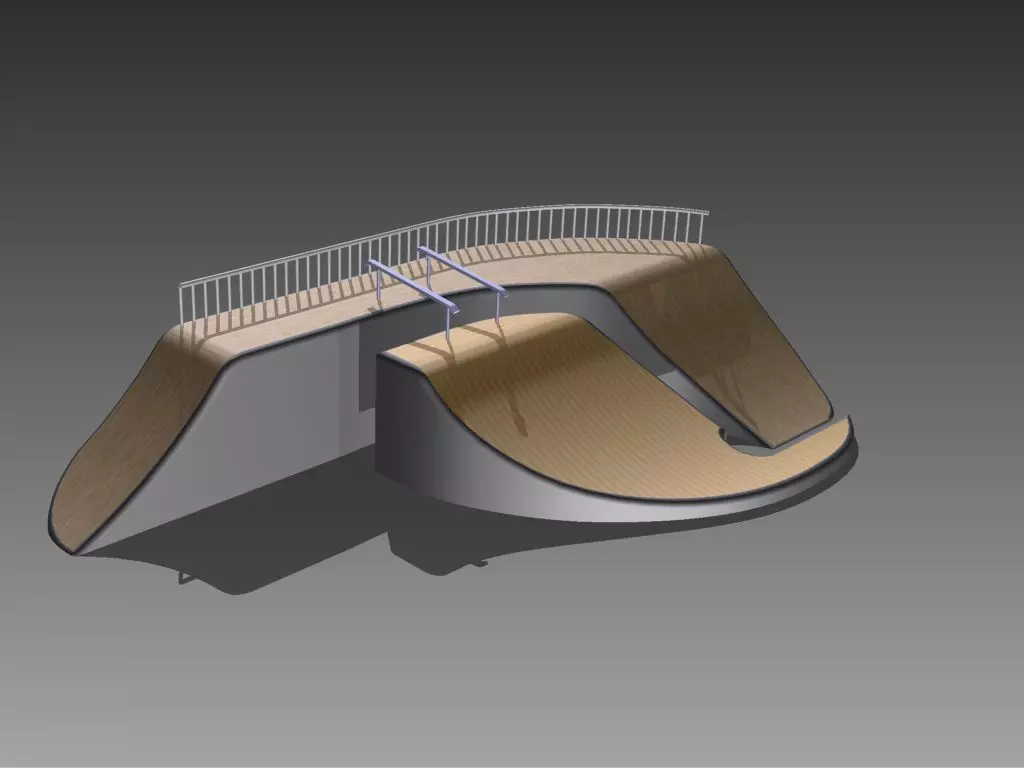Obstacle for a skating park 3D model_0