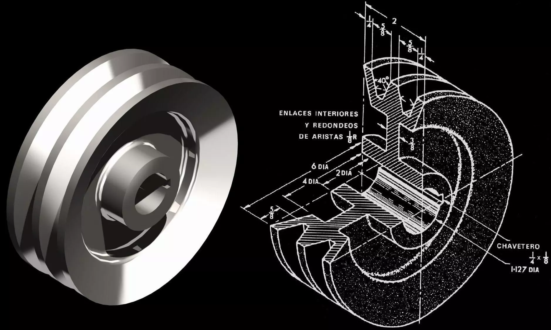 Trapezoidal Pulley Free 3D model