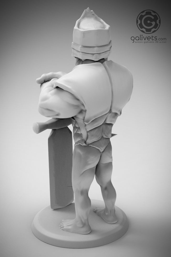 Grauth knight holding sword 3D print model_2