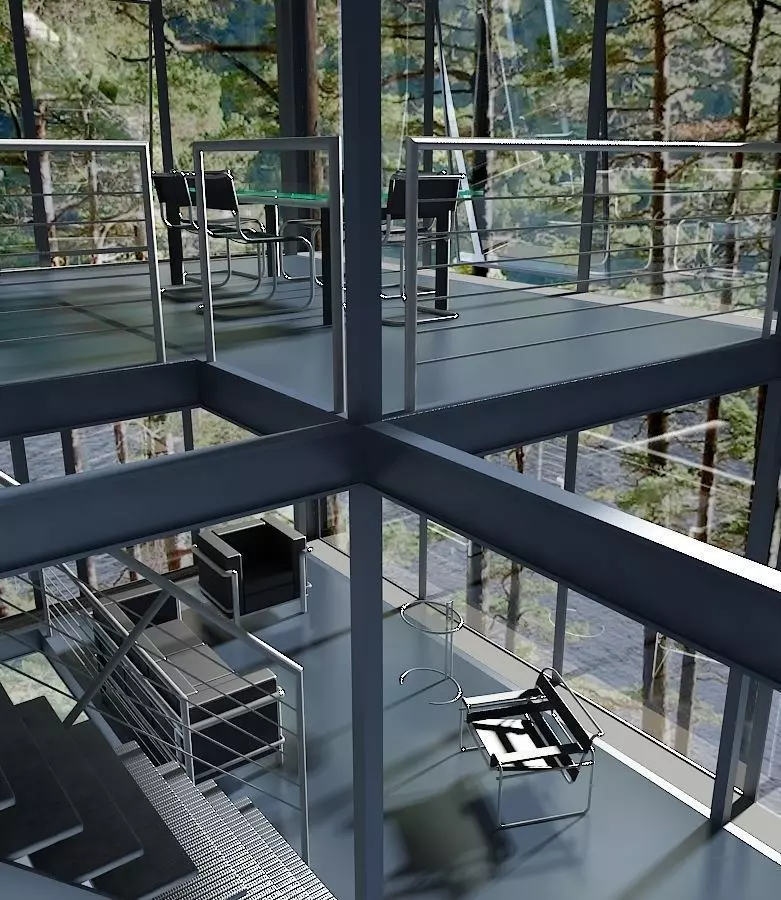 minimal office floor 3D model_0