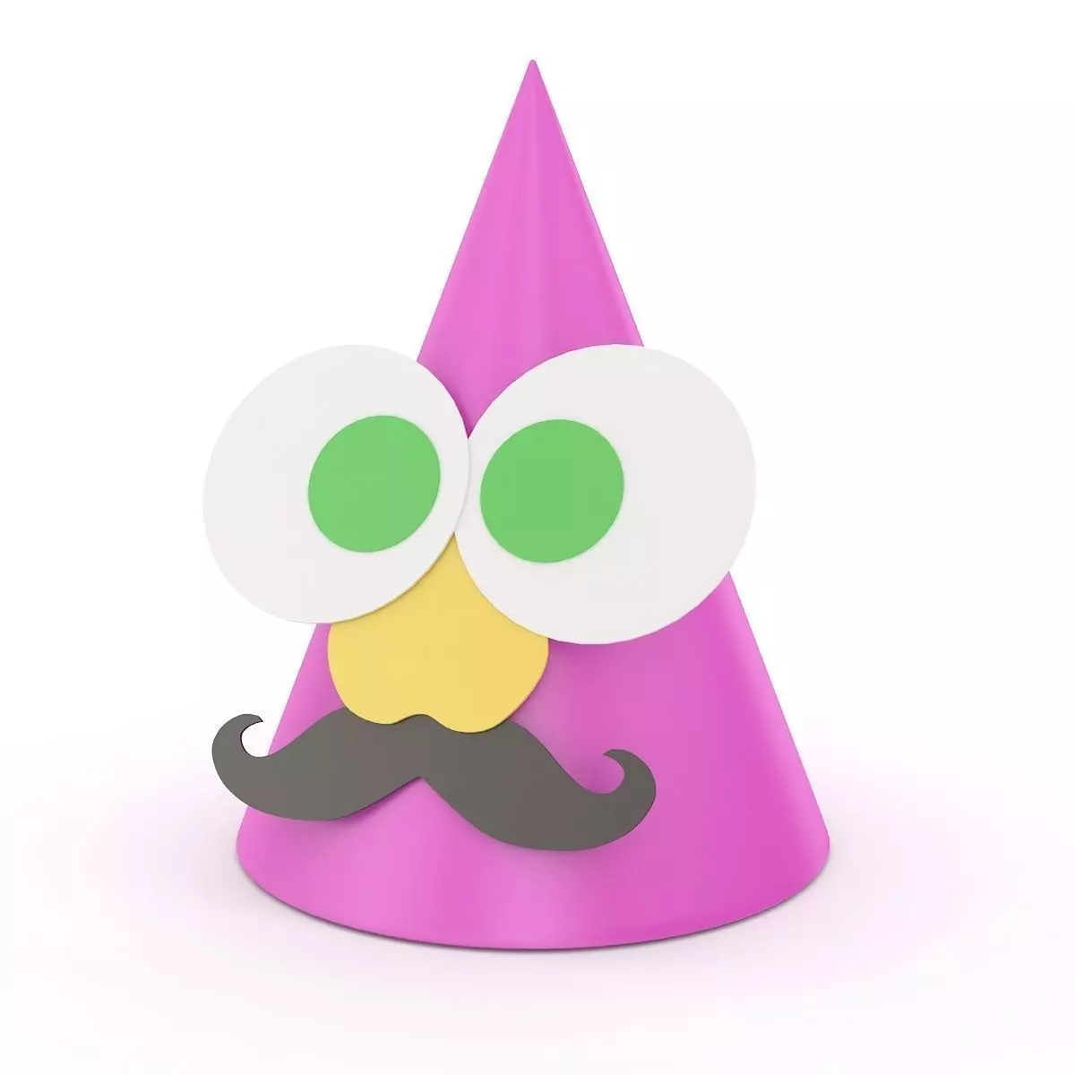Funny Party Hat 3D model_0