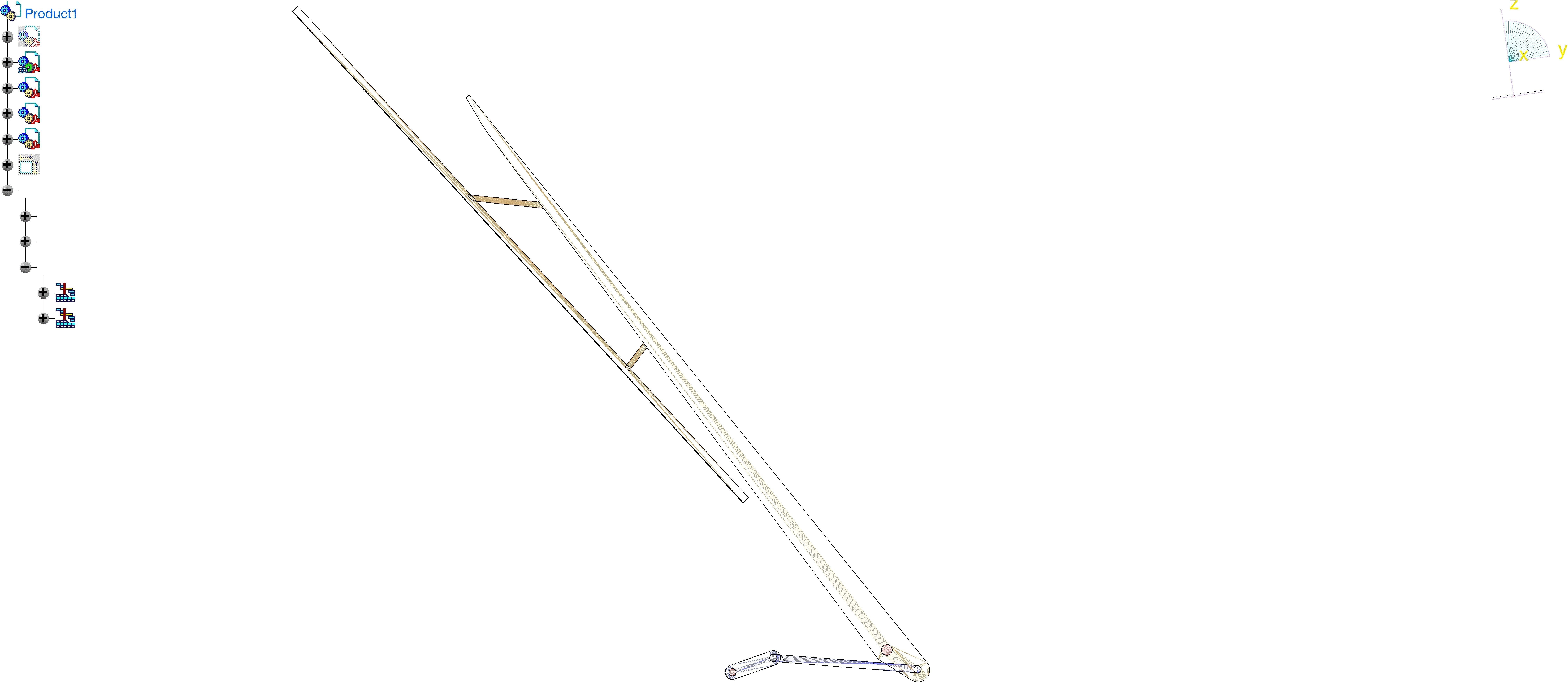 Catia v5 kinematics simulation vipar assembly 3D model_1