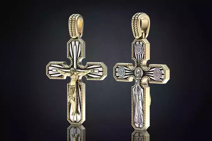 Cross pendant with a crucifix